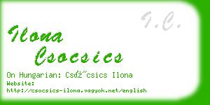 ilona csocsics business card